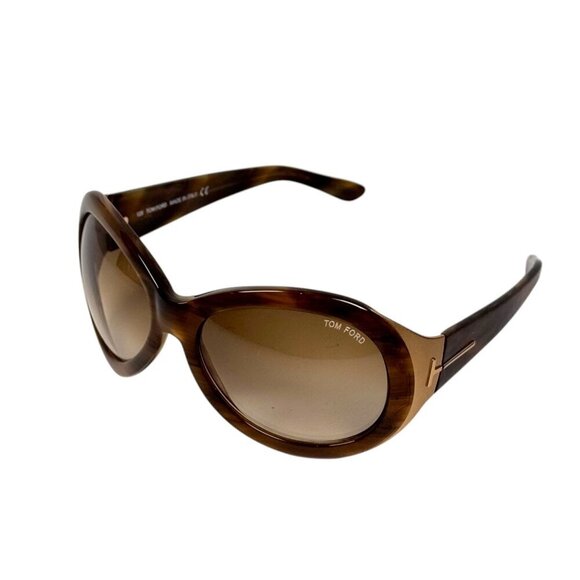 Tom Ford Elisabeth TF27 Sunglasses 62/17-125 Oval Brown Tortoise Gold Unisex - Picture 5 of 14